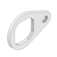 MODULAR SOLUTIONS DOOR PART&lt;br&gt;ANTI-ROTATE FOR HANDLES W/ HARDWARE